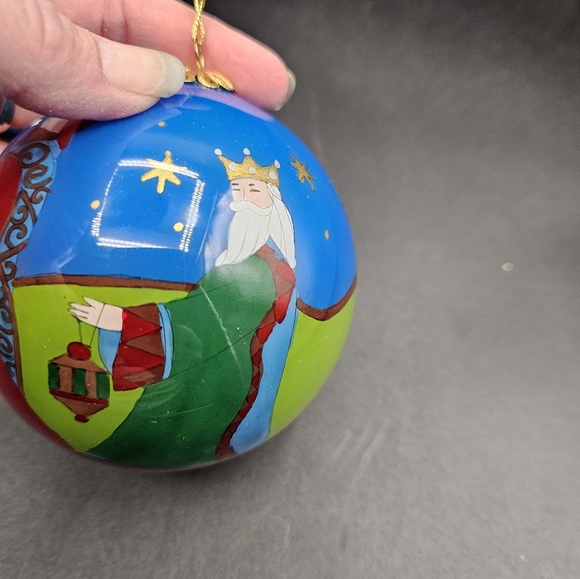 Pier 1 li bien glass ornament handpainted nativity scene 2007 - Picture 4 of 8